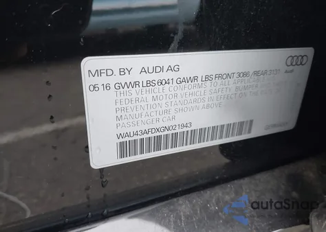 2016 Audi A8 L 4.0T Sport from USA, damaged, VIN WAU43AFDXGN021943